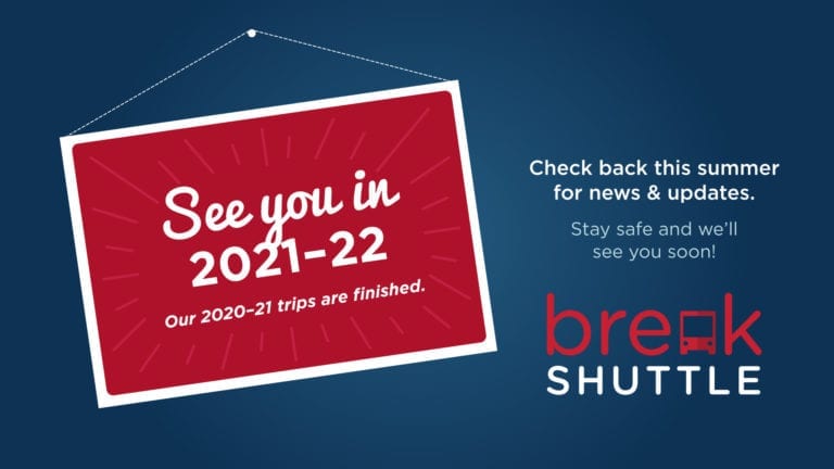 BreakShuttle end of year 2020