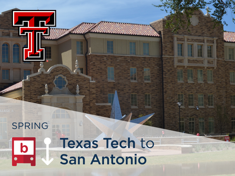 Texas Tech TO San Antonio BreakShuttle